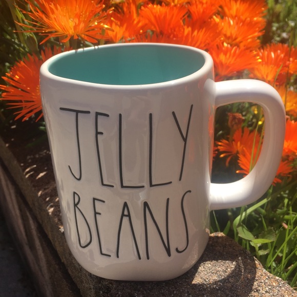 Rae Dunn Other - 🐰Rae Dunn “JELLY BEANS" Mug Teal inside Easter